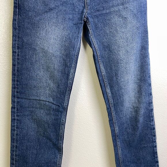 Anine Bing Enzo Jeans 27 Womens Slim Straight Distressed Raw Hem Split Cotton - Picture 5 of 14